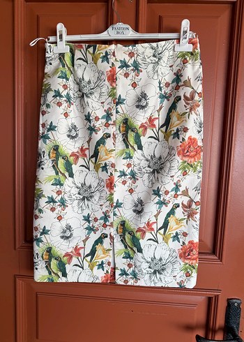 Etek Adil Işık 40beden Renkli Desenli Midi Kalem Etek - Görsel 7