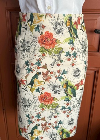 Etek Adil Işık 40beden Renkli Desenli Midi Kalem Etek - Görsel 2