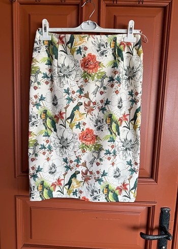 Etek Adil Işık 40beden Renkli Desenli Midi Kalem Etek - Görsel 8