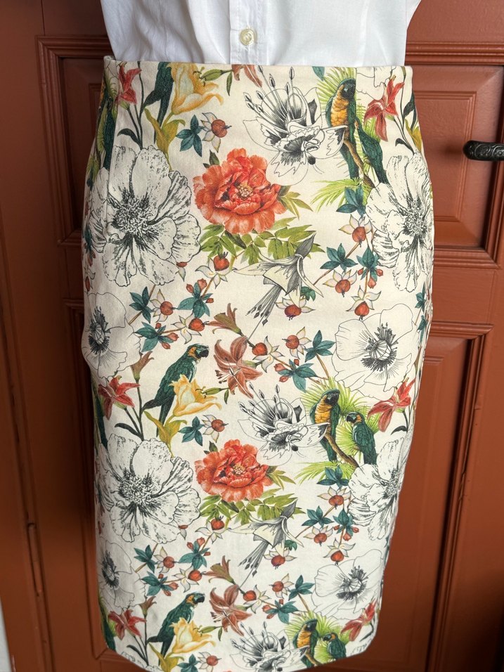 Etek Adil Işık 40beden Renkli Desenli Midi Kalem Etek - Görsel 2