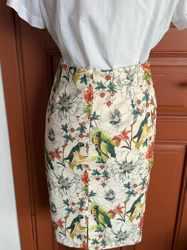 Etek Adil Işık 40beden Renkli Desenli Midi Kalem Etek - Görsel 5