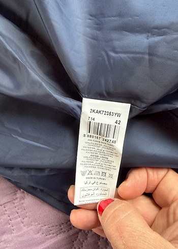 Koton 42beden,etiketli,Drapeli Lacivert Midi Eteği - Görsel 5