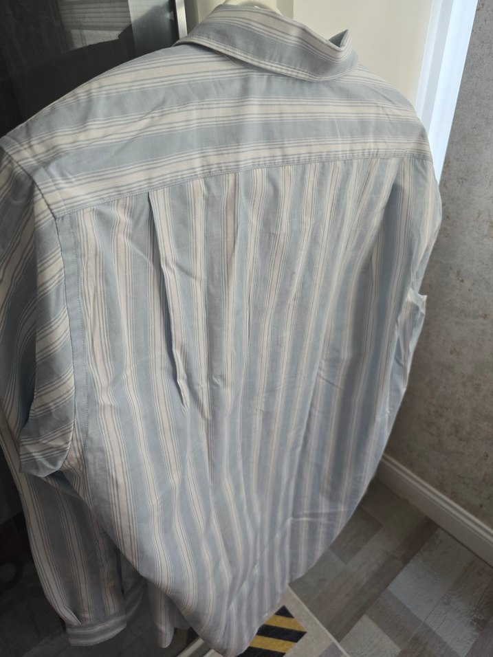 Mavi Düğmeli Erkek Gömlek - Görsel 4