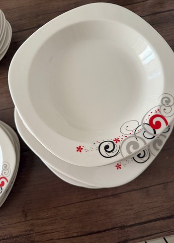 Beden beyaz Renk Kütahya Porselen 6 Kişilik Yemek Takımı