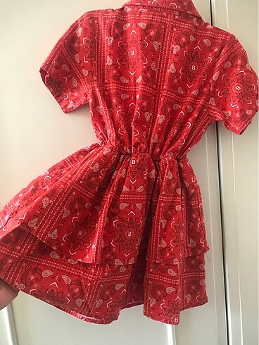 18-24 Ay Beden kırmızı Renk B&G store elbise