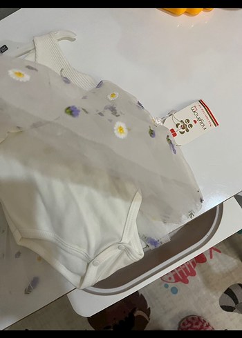 Kız Çocuk Beyaz Nakışlı Bohem Elbise - Görsel 2