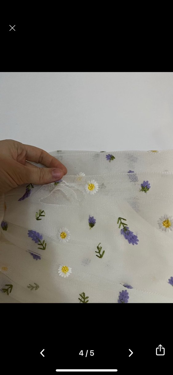 Kız Çocuk Beyaz Nakışlı Bohem Elbise - Görsel 3