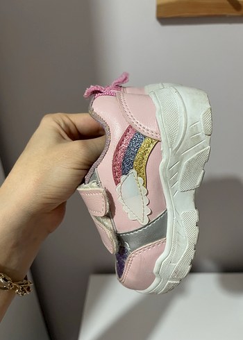Kız Çocuk Pembe Cırt Cırtlı Spor Ayakkabı - Görsel 2
