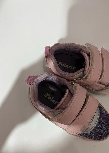 Kız Çocuk Pembe Cırt Cırtlı Spor Ayakkabı - Görsel 3