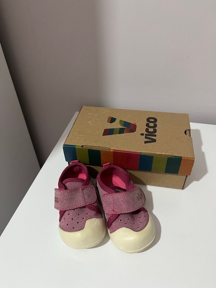Kız Bebek İlk Adım Ayakkabısı Pembe Vicco - Görsel 3