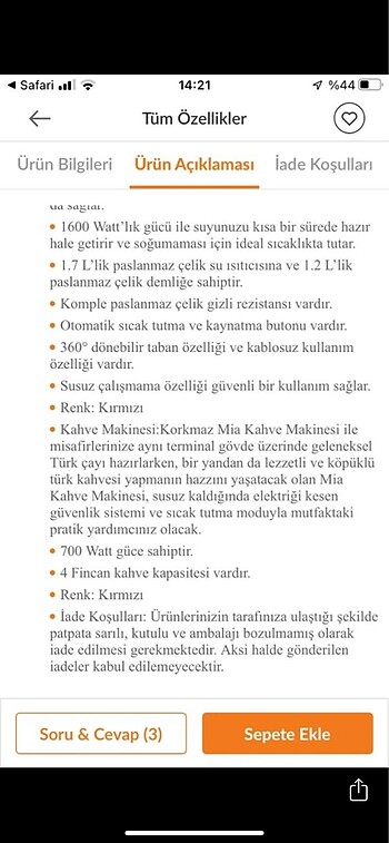 Beden pembe Renk Çay makinesi seti
