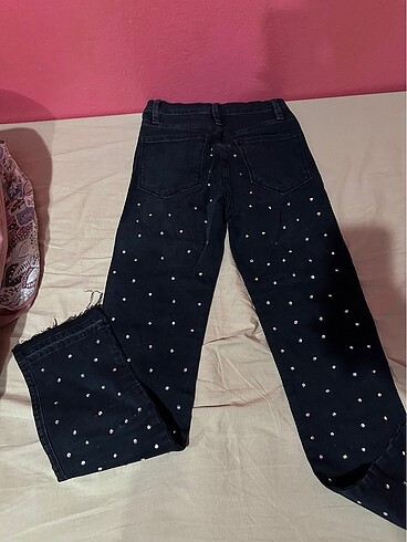 s Beden gri Renk Taşlı füme jean