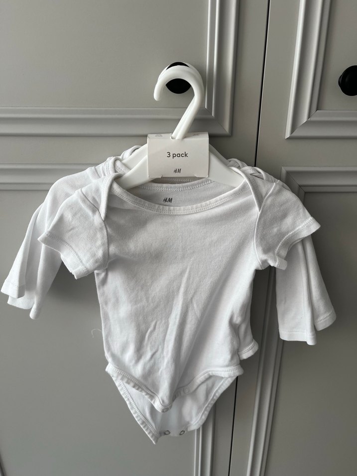 Bebek Uzun Kollu Beyaz Çıtçıtlı Body 4lü - Görsel 2