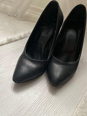 36 Beden Kalın topuklu stiletto