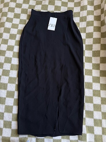 Zara asimetrik midi etek
