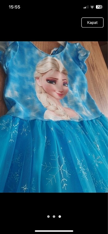 24-36 Ay Beden Elsa elbise 3 yaş a uygun