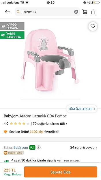 Beden Pembe lazımlık sağdaki ürün