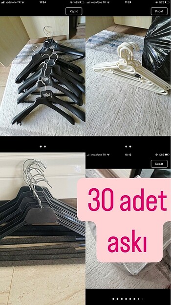 30 adet askı