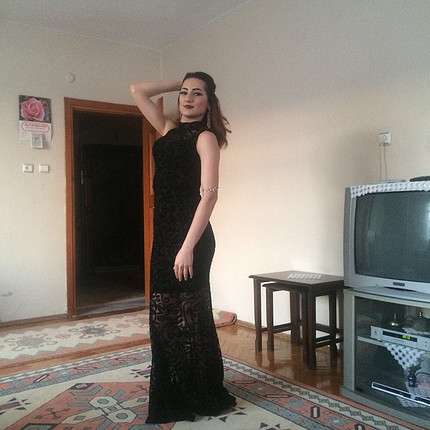 s Beden Uzun abiye kadife