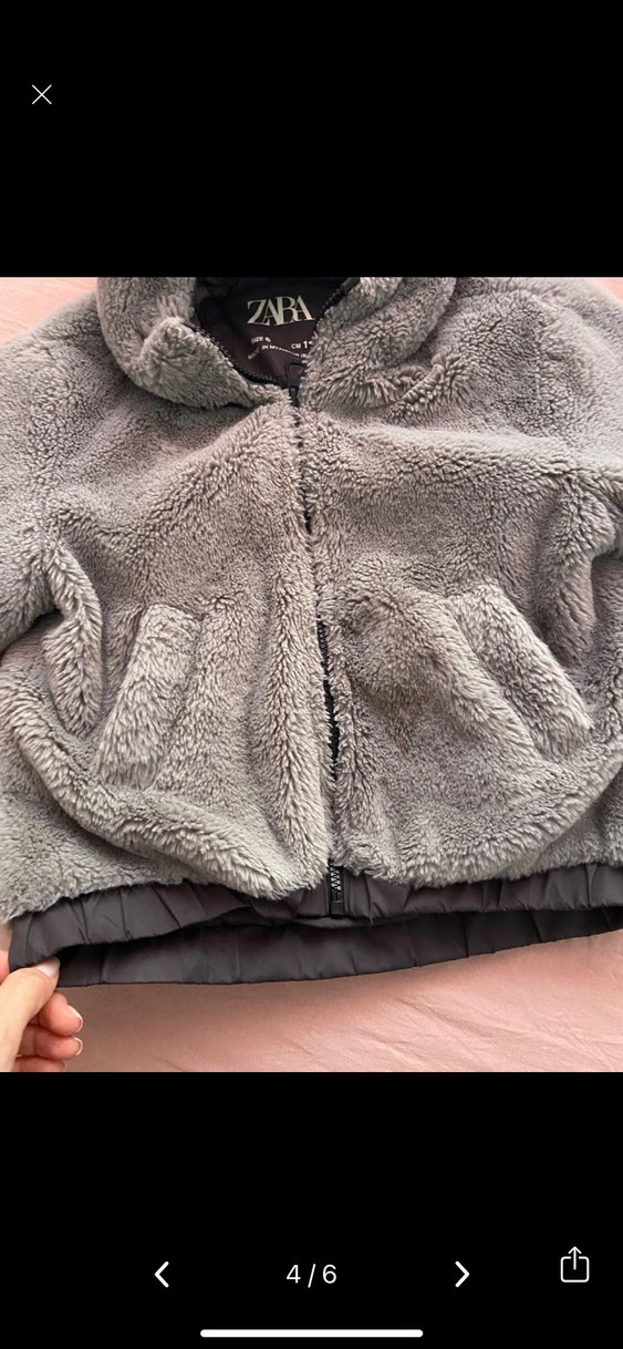Zara peluş mont - Görsel 4