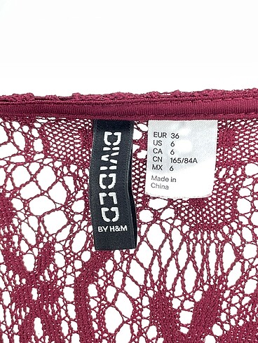 36 Beden bordo Renk H&M Kısa Elbise %70 İndirimli.