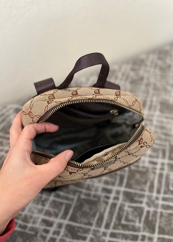 Kahverengi Deri Kadın Sırt Çantası - Görsel 3