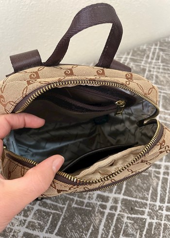 Kahverengi Deri Kadın Sırt Çantası - Görsel 4