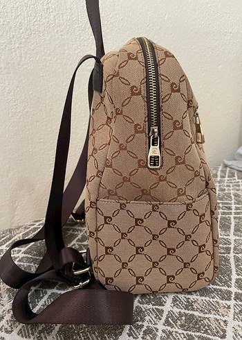 Kahverengi Deri Kadın Sırt Çantası - Görsel 6