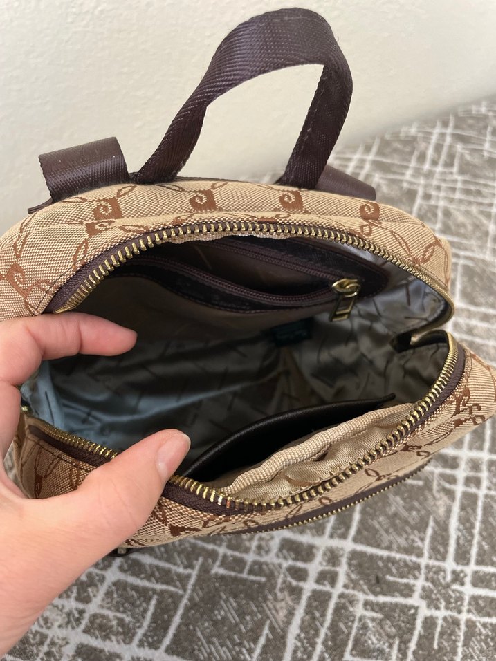 Kahverengi Deri Kadın Sırt Çantası - Görsel 4