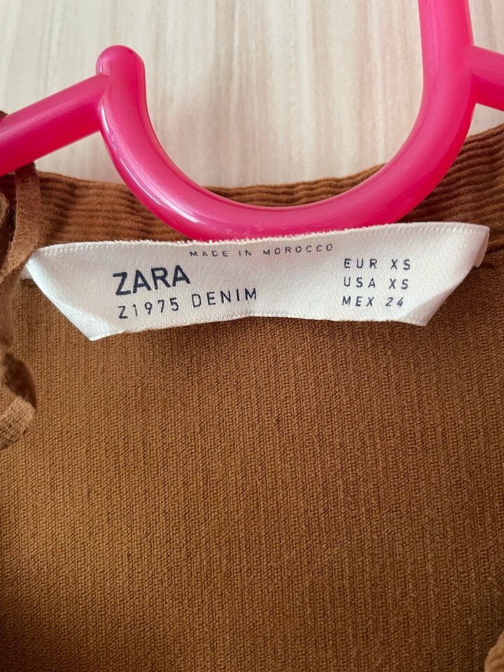 Düğmeli Kahverengi Kadife elbise - Görsel 3