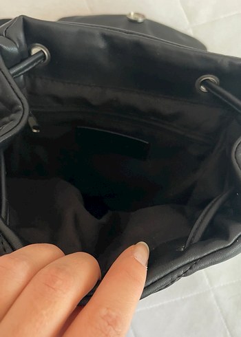 Zincir Detaylı Siyah Deri Kadın Çanta - Görsel 5