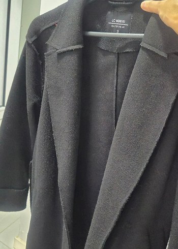 Kadın Siyah Midi Boy Kaban - Görsel 5