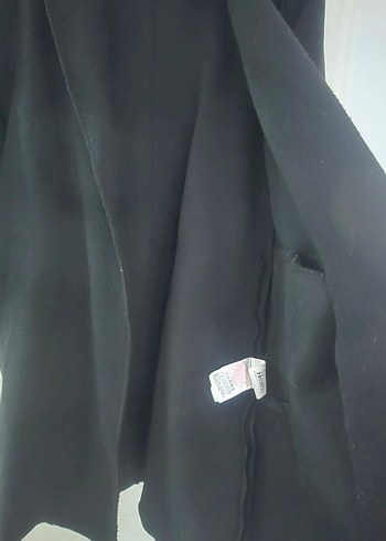 Kadın Siyah Midi Boy Kaban - Görsel 3