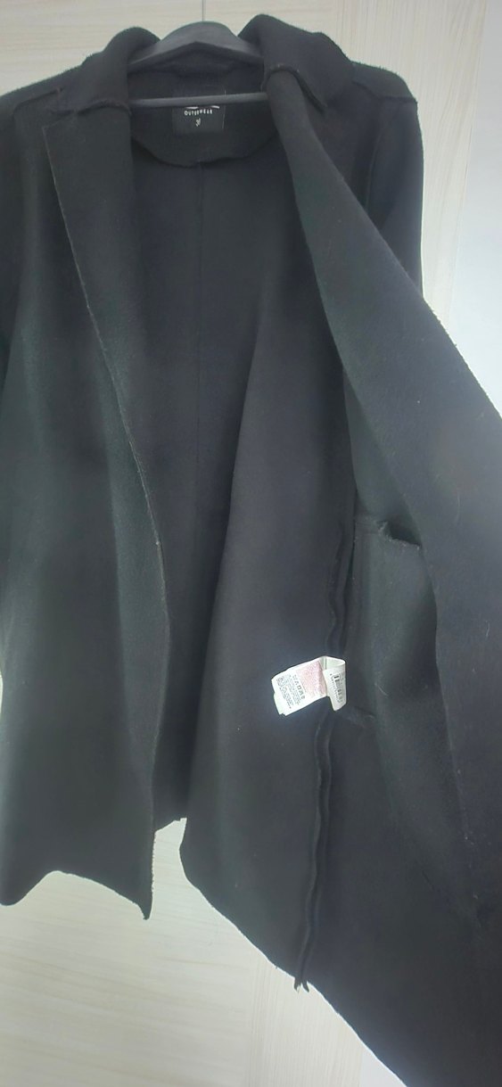 Kadın Siyah Midi Boy Kaban - Görsel 3