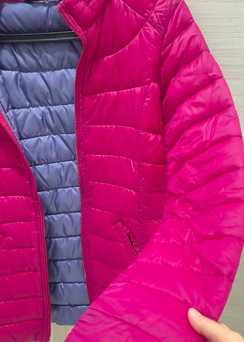 Fermuarlı Pembe Kadın Kışlık Mont - Görsel 2