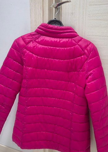 Fermuarlı Pembe Kadın Kışlık Mont - Görsel 5