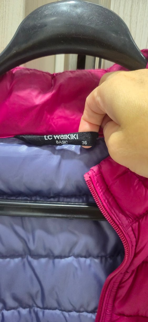 Fermuarlı Pembe Kadın Kışlık Mont - Görsel 3