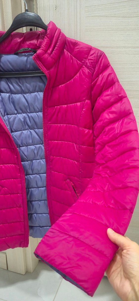 Fermuarlı Pembe Kadın Kışlık Mont - Görsel 2