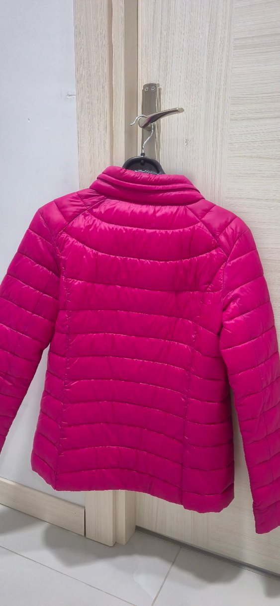 Fermuarlı Pembe Kadın Kışlık Mont - Görsel 5