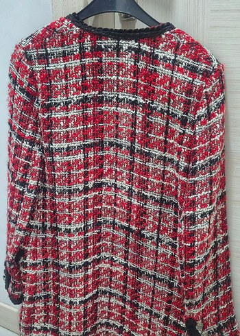 Kadın Renkli Örgü Uzun Ceket - Görsel 3