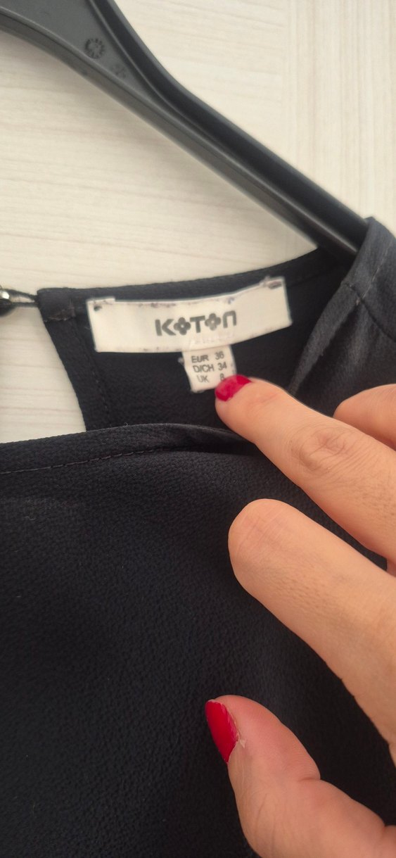 Siyah Kadın Uzun Kollu Fırfırlı Bluz - Görsel 2