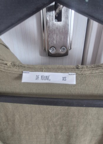 Düğmeli Haki Midi ince ceket - Görsel 4