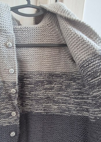 Gri Erkek Çocuk Triko Hırka - Görsel 3