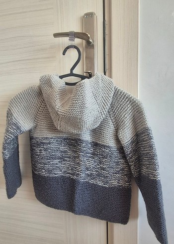 Gri Erkek Çocuk Triko Hırka - Görsel 4