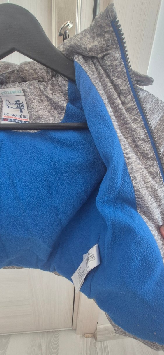 Gri Fermuarlı Erkek Çocuk Mont - Görsel 3