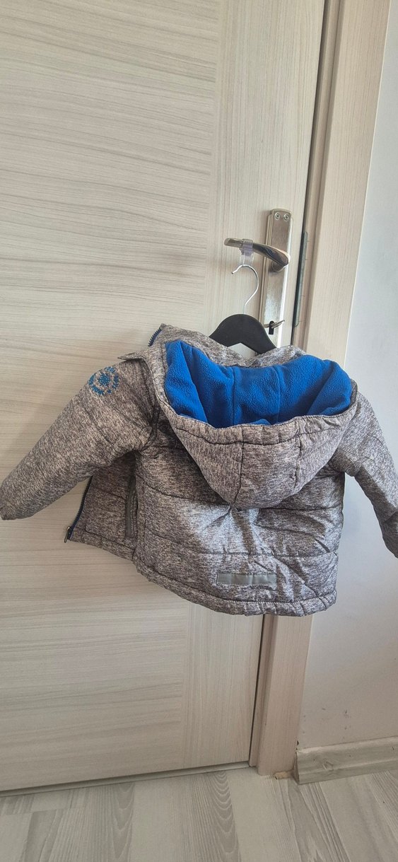 Gri Fermuarlı Erkek Çocuk Mont - Görsel 4