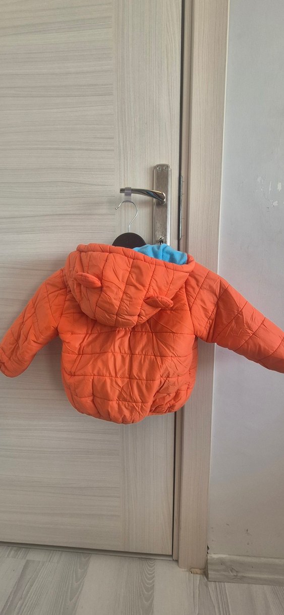Turuncu Fermuarlı Erkek Çocuk Mont - Görsel 4