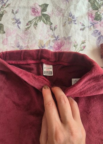 Bordo Kız Çocuk Triko Taytlar - Görsel 2