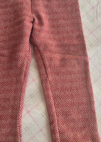 Bordo Kız Çocuk Triko Taytlar - Görsel 4