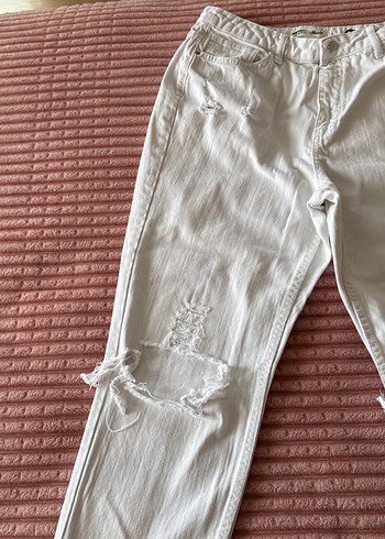 Beyaz moms jeans 34/32 - Görsel 5